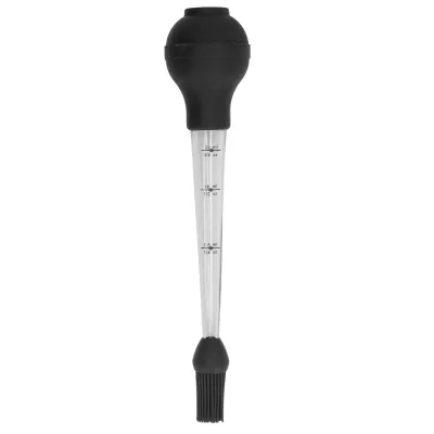 Imagen del producto de Aguja para inyectar marinada en aves, pincel para salsas, dispensador de aceite para asar a la parrilla, tubo para especias, utensilios, aguja para salsas, color