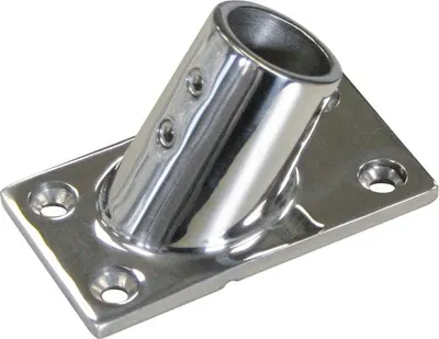Produktbild von Relingfuß 60° Winkel für Rundrohr Ø 25 mm Edelstahl V4A