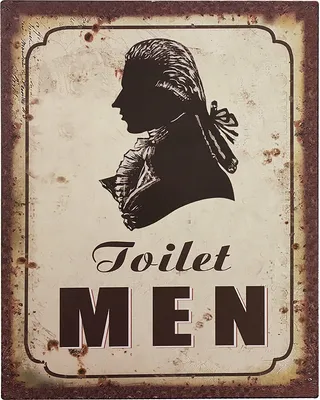 Produktbild von Blechschild MEN Toilettenschild Barock Herrentoilette Nostalgie 25x20cm