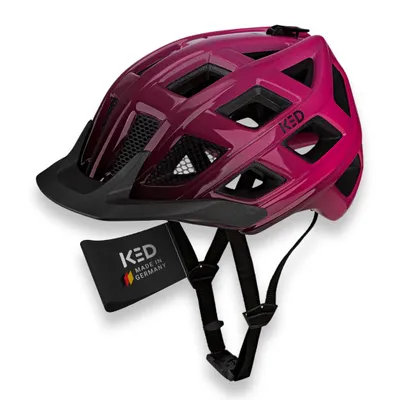 Produktbild von KED Crom Fahrradhelm Für Mountainbike, Trekking Und Alltag Mit LED Rücklicht, FIDLOCK, Farbe: pink black glossy Größe: 57-62 (L)