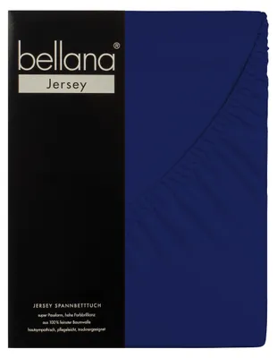 Produktbild von Bellana Jersey Spannbetttuch 140-160 x 200 cm marine 120g/m², 100% Baumwolle