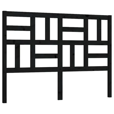 Produktbild von vidaXL Kopfteil Schwarz 126x4x104 cm Massivholz Kiefer