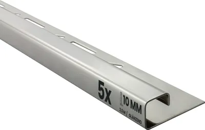Produktbild von 5x Quadrat Edelstahlschiene Fliesenschiene Fliesenprofil L250cm 10mm glänzend