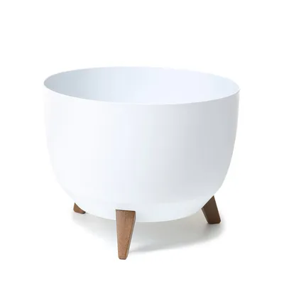Obrázek produktu pro Květináč kulatá mísa na nožičkách 29 cm Bílá