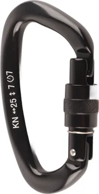 Produktbild von D-Karabiner aus Aluminiumlegierung, Heavy Duty D-Ring Karabinerhaken für Klettern & Camping, schwarzer Schraubkarabiner mit hoher Belastbarkeit