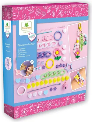 Obrázek produktu pro Sada na výrobu šperků, talismany, XL články, písmenkové korálky, srdíčkové korálky, rolničky, přívěsky, od 7 let