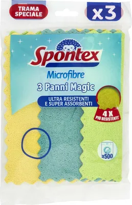 Zdjęcie produktu dla Spontex, Magic Tücher, technologia Aqua-Plus z mikrofibrą, zestaw 1 sztuka (1 x 3 sztuki)
