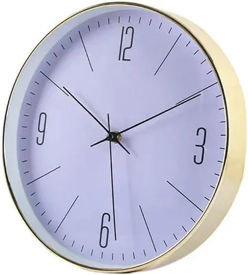 Produktbild von Große, geräuschlose Wanduhr, batteriebetrieben, feuchtigkeitsbeständig, dekorativ, goldfarben, 30 cm