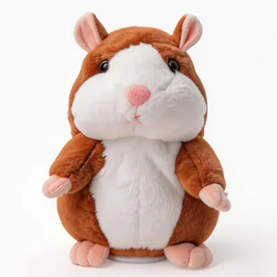Produktbild von Sprechender Hamster Plüschtier - Plüsch - 3 AAA-Batterien - Wiederholt Gesagtes - Geschenk für Kinder