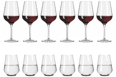 Produktbild von Ritzenhoff Rotwein- Und Wasserglas-Set 12-tlg. Lichtweiss Aurelie 001, Nadine Niggemeier, Kristallglas, 540 ml, 6111011