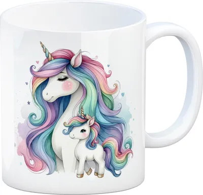 Produktbild von Einhorn-Mama mit Kind Kaffeebecher