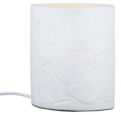 Obrázok produktu pre Stolná lampa FLOW – biela – porcelán – výška 20 cm x šírka 17 cm – lampa