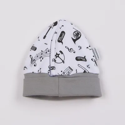 Obrázek produktu pro Kojenecká bavlněná čepička New Baby Music, vel. 68 (4-6m)