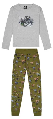 Produktbild von Jurassic World Kinder Schlafanzug Pyjama Langarm-Shirt + Schlaf-Hose , Größe:134-140