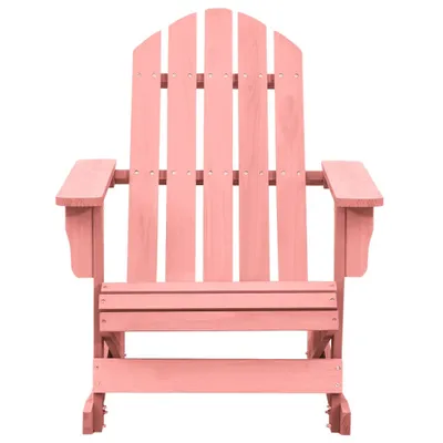 Image de vidaXL Chaise à bascule Adirondack en bois massif de sapin rose