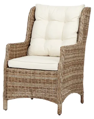 Image de Gram Chaise de jardin modèle 2, supports d'assise inclus, naturel et blanc cassé.