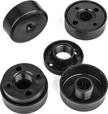 Produktbild von SOTECH 4er Set Möbelfuss GOLF III | Durchmesser 50 mm | schwarz | höhenverstellbar 18 - 24 mm