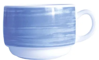 Immagine prodotto di Esmeyer  415-001  Esmeyer Arcoroc Kaffeetasse BRUSH, 0,19 l, blau/weiß