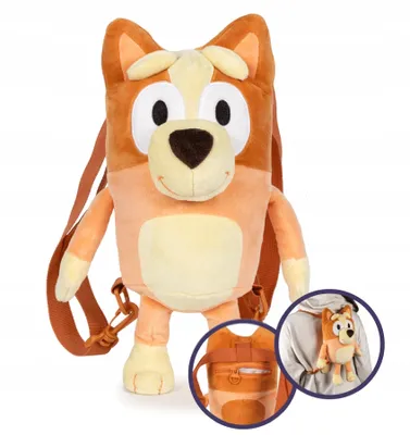 Zdjęcie produktu dla Bluey Bingo Plecak Pluszowy Jednokomorowy Przedszkolak Miś Szkoła - 30Cm