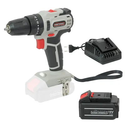 Produktbild von Dino KRAFTPAKET 18V-45Nm Bürstenloser Akkuschrauber Akku Bohrschrauber Schlagbohrschrauber Set mit 4Ah Akku, Ladegerät, LED, 23-Stufen, Motor bürstenlos (Brushless)