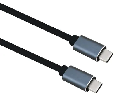 Image de Câble de raccordement Helos, connecteur USB 3.2 Type-C™ mâle/mâle, PREMIUM, 1,0 m, noir