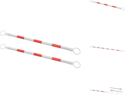 Zdjęcie produktu dla vidaXL Słupki teleskopowe do pachołków drogowych 2 szt. Plastikowe 116-197 cm - Znaki drogowe