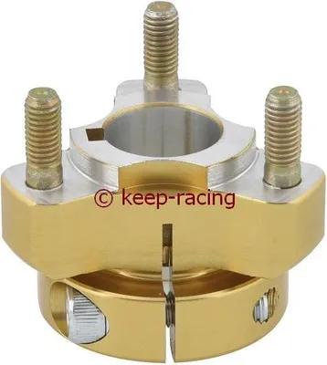 Produktbild von Radstern, Alu, eloxiert, für 25mm Achse, 40mm lang, Farbe:gold