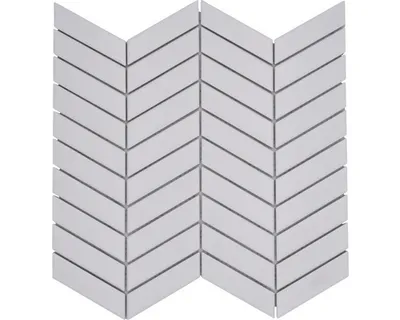 Produktbild von Keramikmosaik CHEV 21 Chevron uni weiß matt 28,85x30,25cm