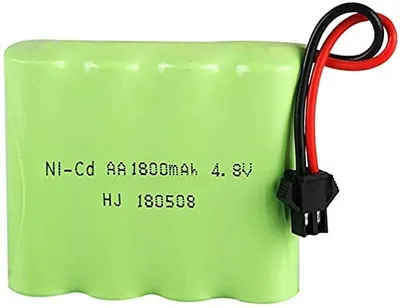 Zdjęcie produktu dla Akumulator Ni-Cd 4.8V 1800mAh do Samochodów RC | Wymiary 60x51x15mm, Waga 80g | Kompatybilny z SHARKOOL, Double E, SIMREX A130, Zielony