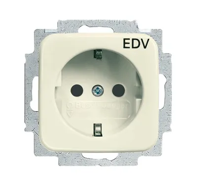 Produktbild von Busch-Jaeger 2011-0-2159, CEE 7/3, 2P+E, Weiß, 250 V, 16 A, 71 mm