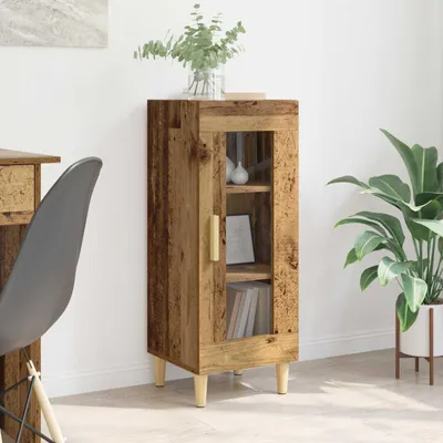 Zdjęcie produktu dla Komoda vidaXL z drewna postarzanego 34,5 x 32,5 x 90 cm z płyt drewnopochodnych