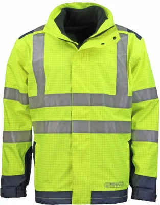 Produktbild von Wetter-,Flamm- u.Warnschutzjacke Gr.XXL gelb/blau ASATEX