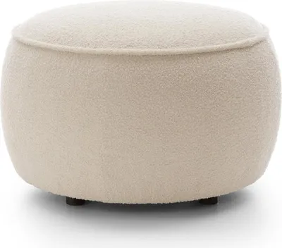 Produktbild von FURNLUX Hocker Molly Beige Und Schwarz 65cm / Hauptfarbe: Beige / Abmessungen: 65 x 43 x 65 cm