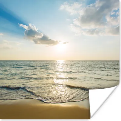 Produktbild von MuchoWow® Poster Meer - Sommer - Strand 50x50 cm - Wohnzimmerdekoration