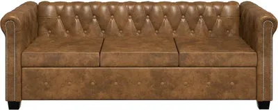Produktbild von vidaXL Chesterfield-Sofas 2-Sitzer und 3-Sitzer Braun