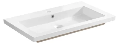 Produktbild von Waschbecken ELIO 80 cm Keramik glänzend weißes Design