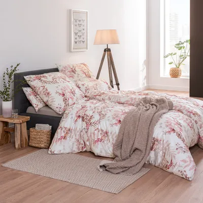 Produktbild von Estella Mako-Satin Bettwäsche Evia, Größe  135 x 200, Rosenholz