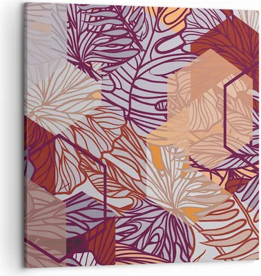 Produktbild von Bild auf Leinwand - Leinwandbild - Blatt Pflanze Blume - 50x50cm - Wand Bild - Wanddeko - Wandbilder - Leinwanddruck - Bilder - Kunstdruck - Wanddekoration - Leinwand bilder - Wandkunst - AC50x50-3865