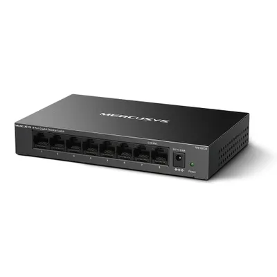 Produktbild von Mercusys 8-Port Gigabit Desktop Switch, Unmanaged, Gigabit Ethernet (10/100/1000), Vollduplex, Wandmontage