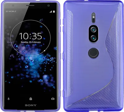 Imagen del producto de Funda de silicona morada para el Sony Xperia XZ2 Premium