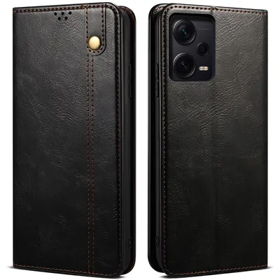 Obrázek produktu pro Pouzdro pro Xiaomi Redmi Note 12 Pro+ 5G, kožené flip pouzdro peněženka s funkcí stojánku černé