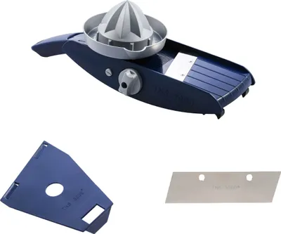 Produktbild von TNS 3000 blau-grau Gemüsehobel "ALL IN ONE" das Original KOMPLETT-SET (Ersatzmesser+Messerschutz)
