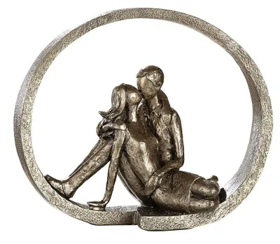 Obrázok produktu pre GILDE Socha, pár, "Devotion", syntetická živica, bronzová farba, , d. 14 cm, š. 28 cm, v. 23,5 cm 36817