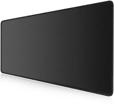 Productafbeelding van Bureau Onderlegger Extra Groot - 130 x 60 cm - Rubber Katoen - Zwart - Gaming Muismat