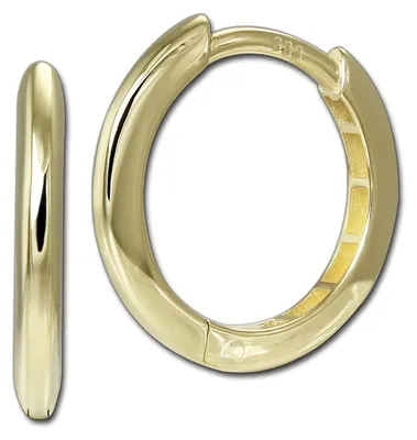 Image de Boucles d'oreilles créoles "Shine" en or jaune 333 (8 carats) pour femmes - D3GDO5698Y