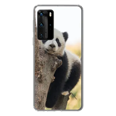 Produktbild von MuchoWow® Handyhülle Schutzhülle Hülle für Huawei P40 Pro Panda - Baum - Licht Silikon Softcase Handy Hülle - Schutz