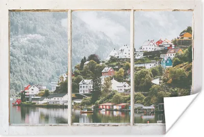 Produktbild von MuchoWow® Poster Aussicht - Berg - Nebel 90x60 cm - Schlafzimmer
