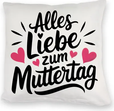 Produktbild von Alles Liebe zum Muttertag Kuschelkissen mit Herzen