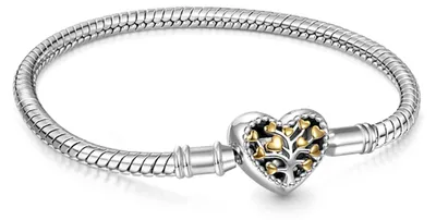 Produktbild von Gnoce Armband Lebensbaum GNB069-17 Edelstahl/Silber vergoldet