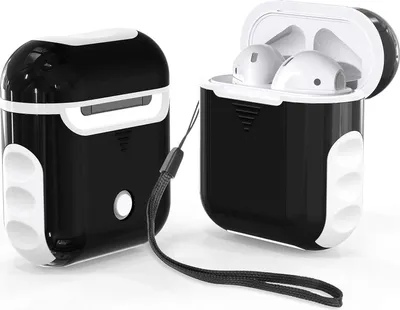 Image de Housse En Silicone Dur Pour Airpods 1/2 Noir Blanc
